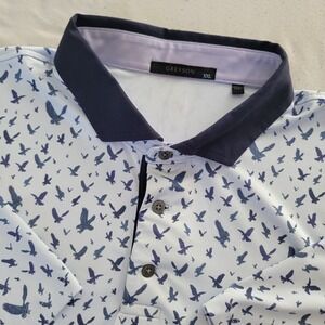 Greyson Golf Polo Shirt Men XXL Eagle All Over Print Performance Stretch